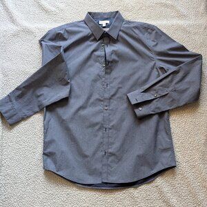 Blue Patterned Non-Iron Dress Shirt